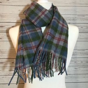 Plaid wool scarf